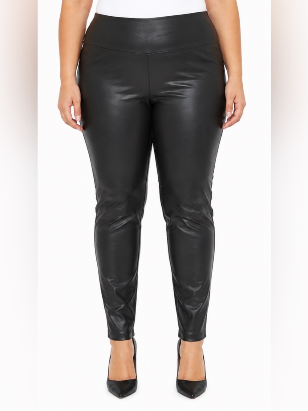 Rachel Zoe Black Faux Leather Skinny Pants 1Х